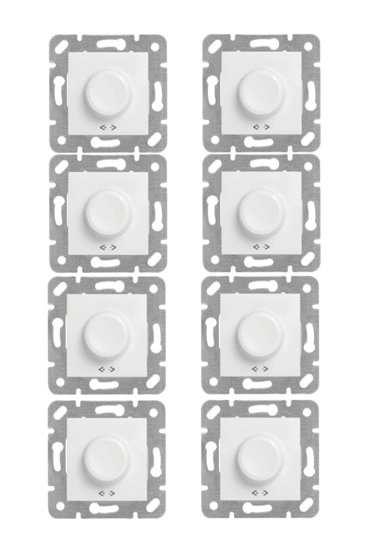 Viko Karre Rotatif Dimmer R 40-600W Beyaz (Çerçeve Dahil) 90967047 (8 Adet)