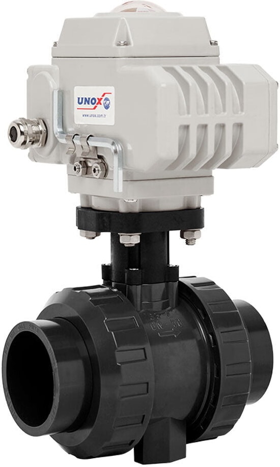 Ø50 220V Ac Elektrik Aktüatörlü U-Pvc Küresel Vana Su Için