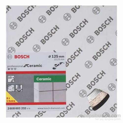 - Standard Seri Seramik İçin Elmas Kesme Diski - 9+1 Set - 125 X 22,23 X 1,6 X 7 Mm