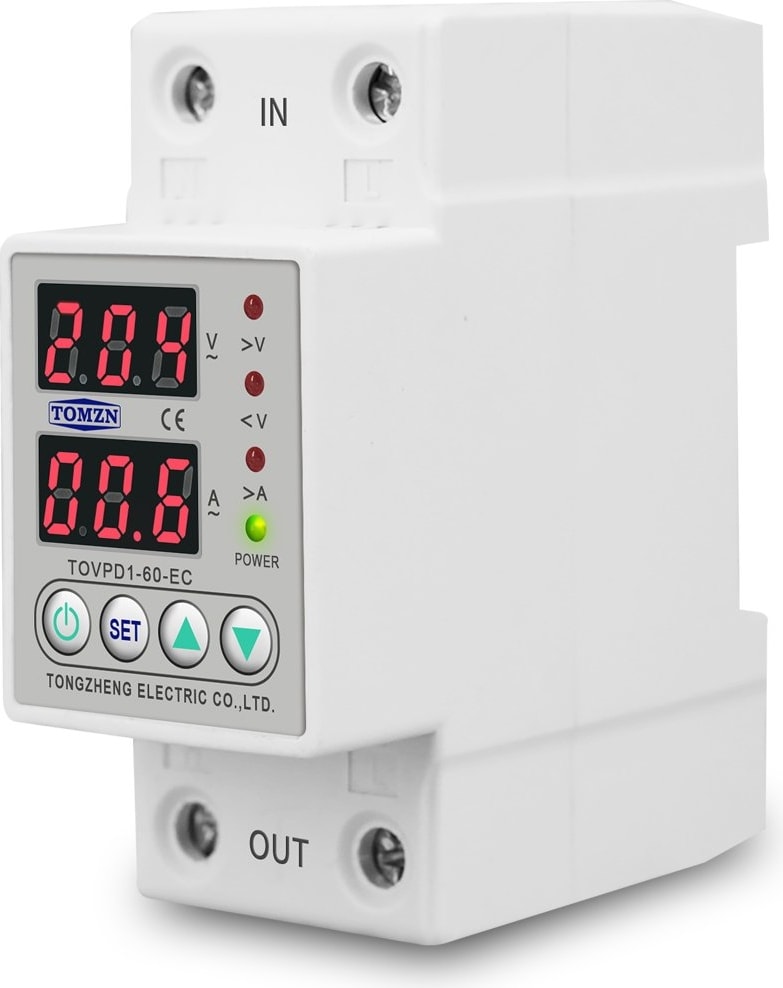 Voltaj ve Akım Koruma Rölesi Monofaz 40A Yüksek Gerilim ve Akım Koruyucu Röle Elektrik Bekçisi