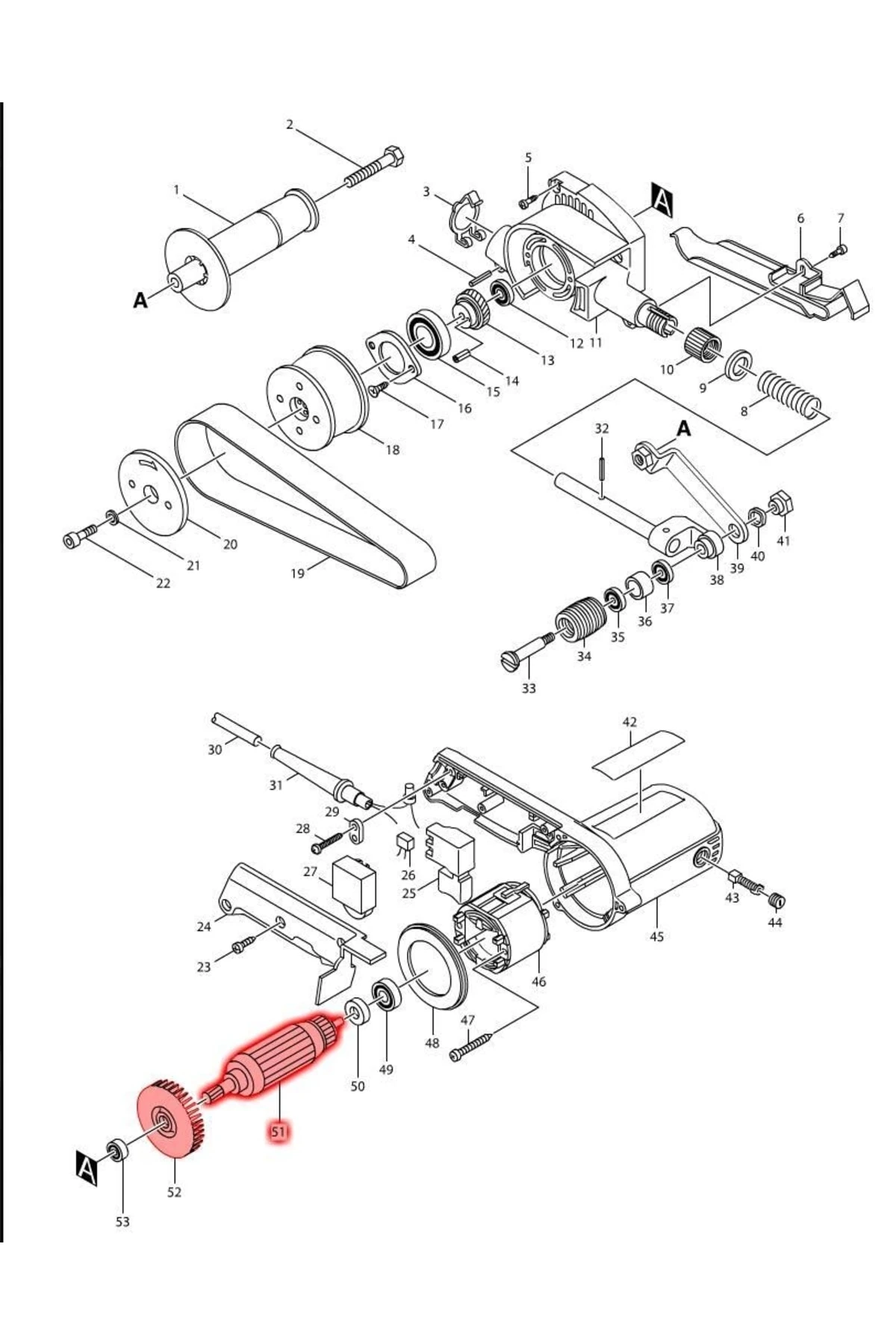 Makita 9031 Endüvi Rotor Kollektör Ürün Kodu 517148-6