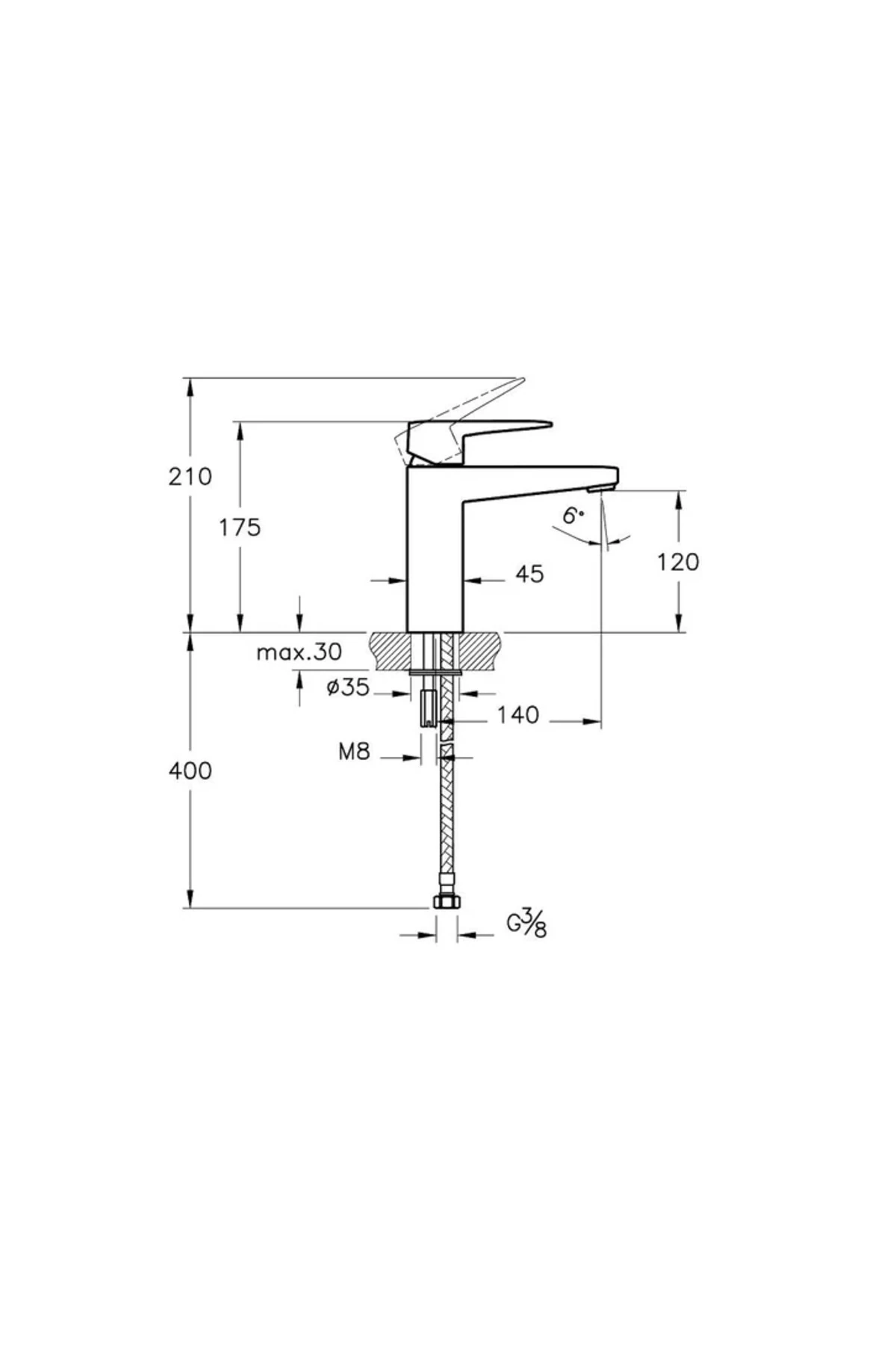 Vitra A4273129 Soft Bakır Root Square Yüksek Lavabo Bataryası