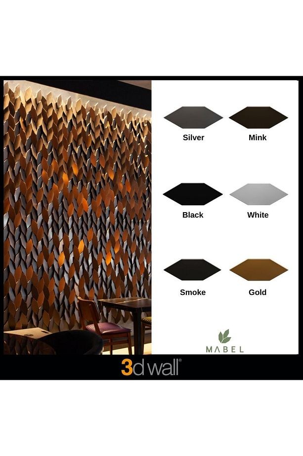 3 Boyutlu Dekoratif Duvar Paneli (1M2) (-SİYAH-)