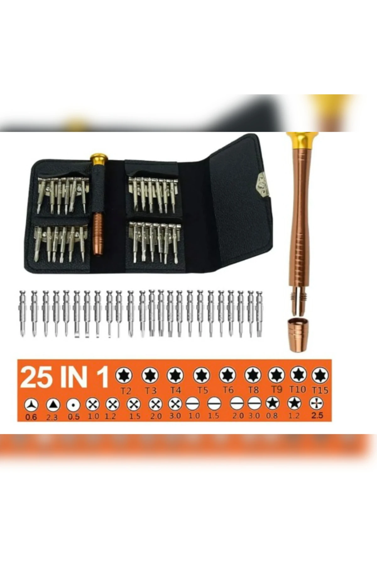 25 Parça Cüzdan Modeli Tornavida ucu seti