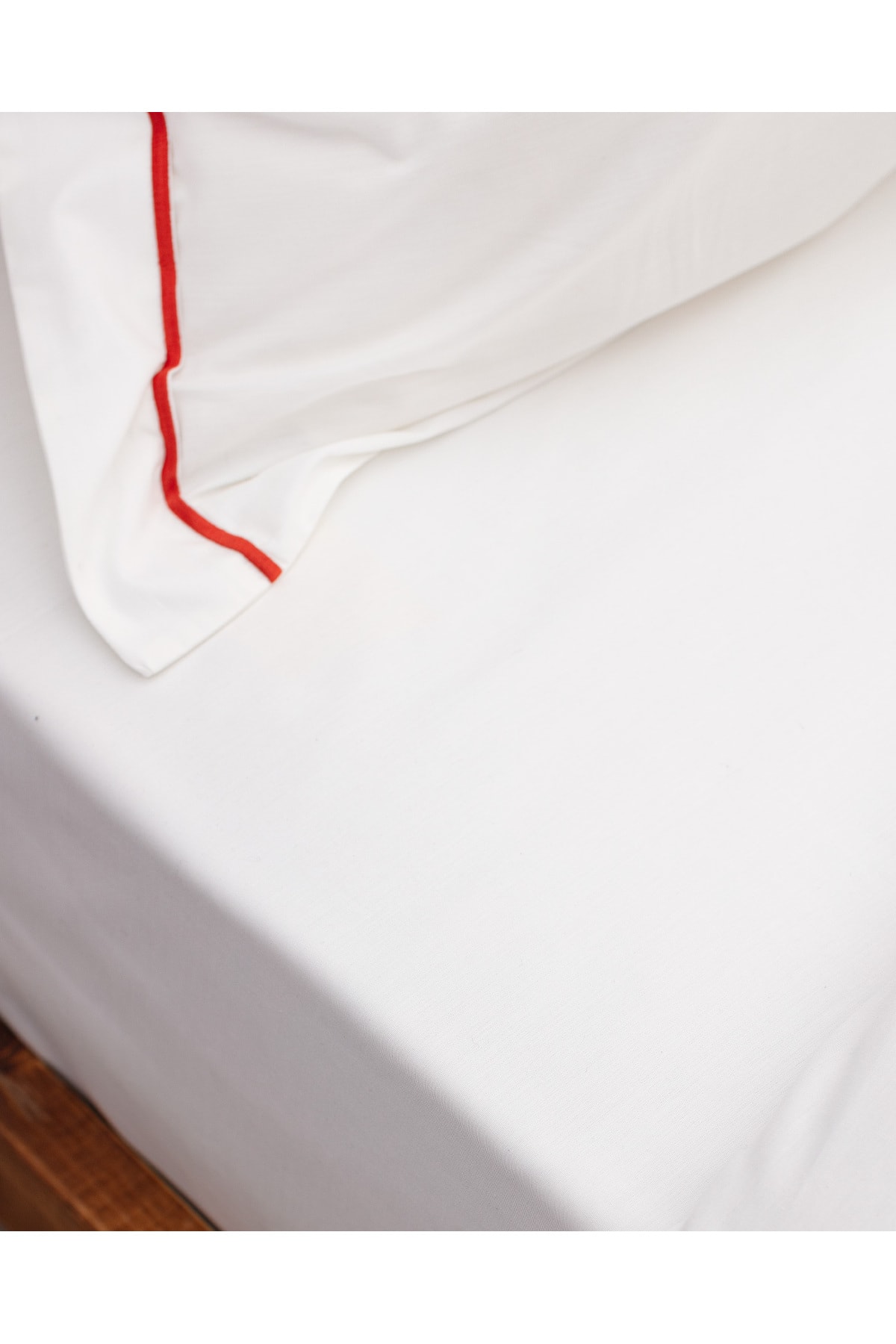 Caline King Size %100 Pamuk Pikeli Nevresim Takımı - Beyaz/Kiremit
