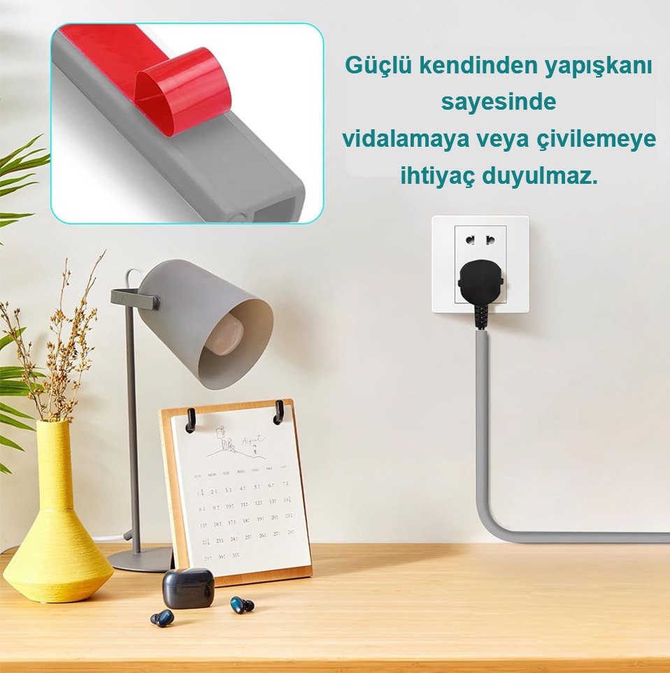 Esnek Kablo Kanalı Gri / GT-KK02