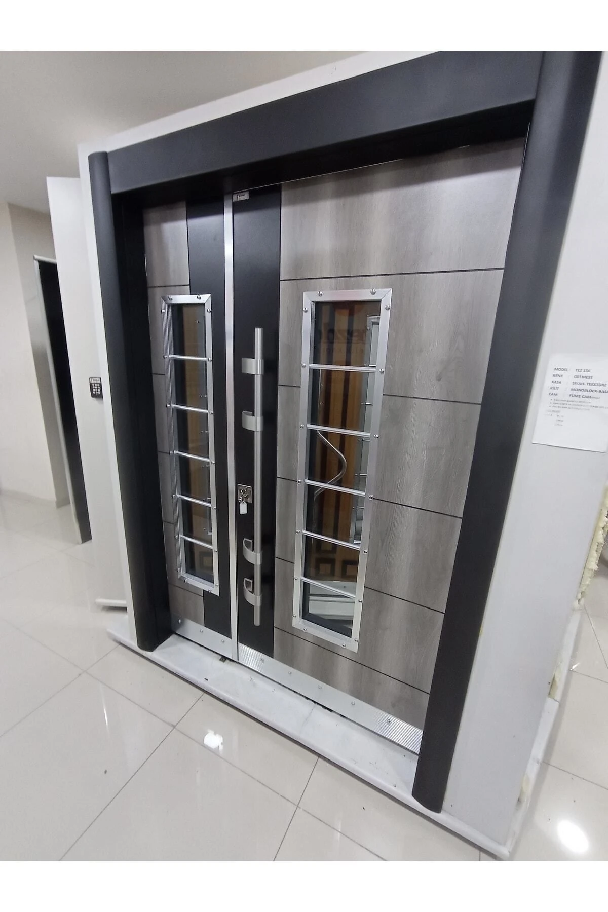 Çelik Kap, Düz Model Bina Giriş Kapısı Apartman Kapısı Sol Açılım