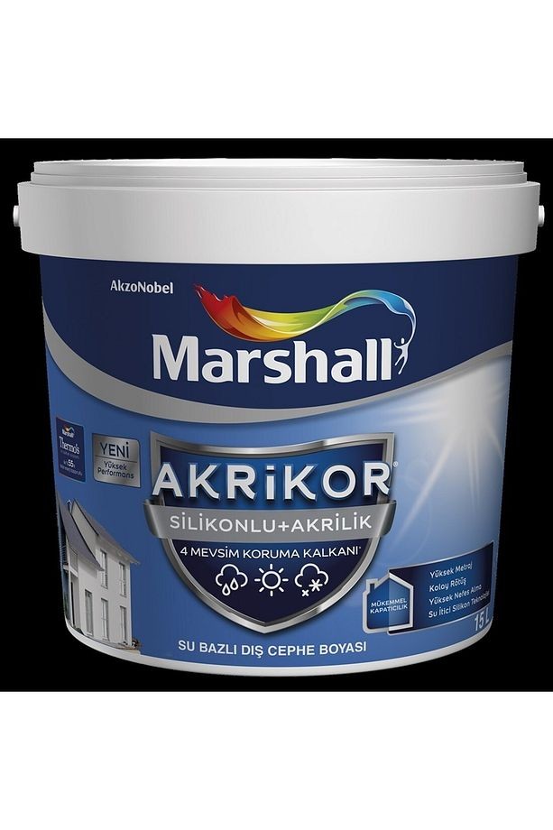 Akrikor Silikonlu Akrilik Bc Baz Dış Cephe Boyası 7,5 Lt