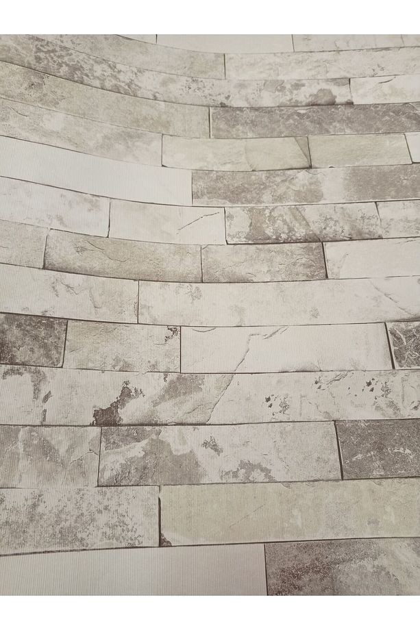 üç boyutlu taş desenli silinebilir duvar kağıdı 53 cm genişliğinde 10 metre uzunluğunda
