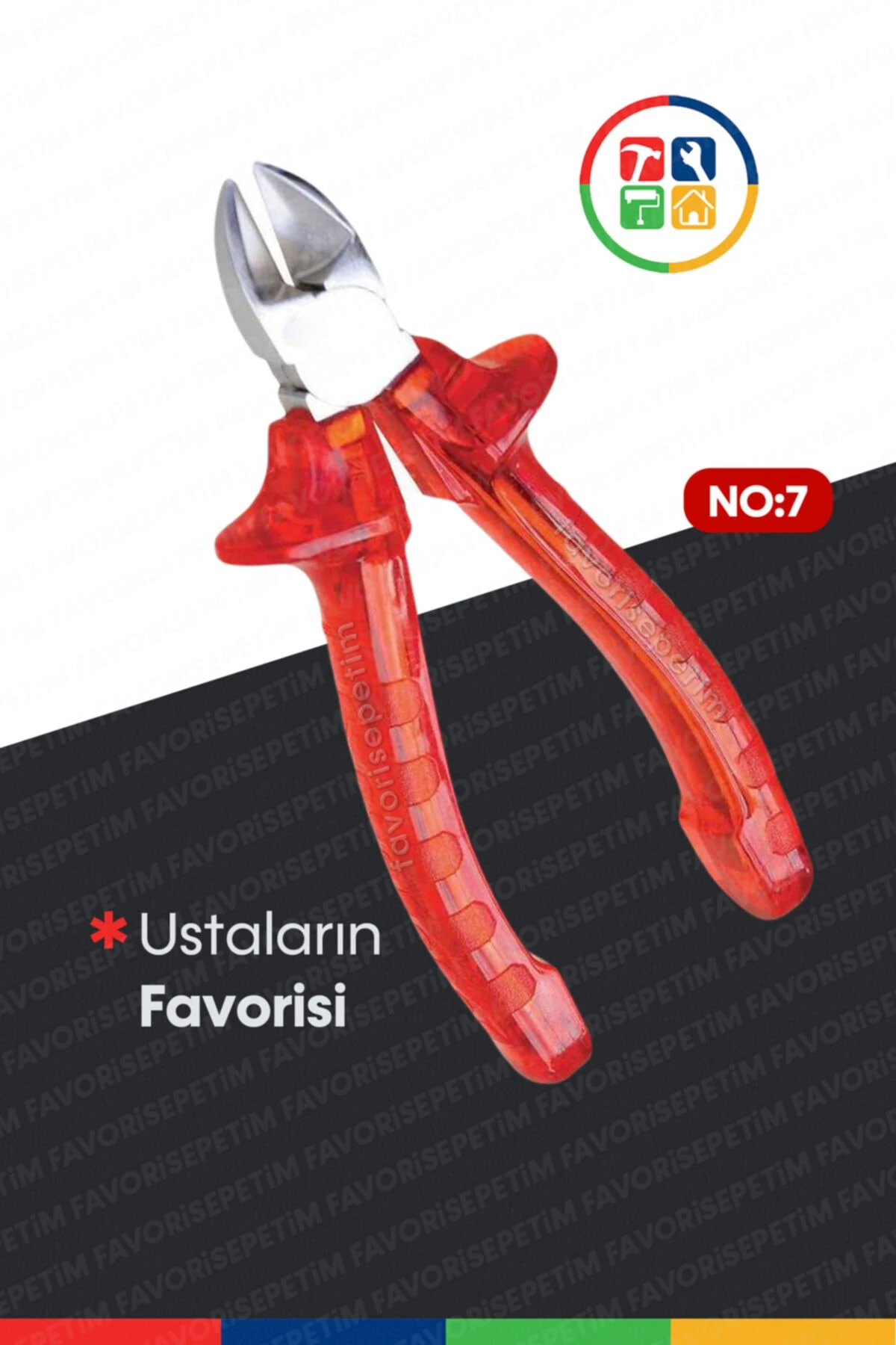 Kırmızı Şeffaf No7 Pense Kargaburun Yankeski A6 Boru Anahtarı Fort Pense Darbeli Tornavida Set