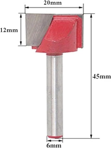 6X20 6mm Shank Yüzey Planya Alt Temizleme Kesici Ahşap Freze Cnc Kesici Gravür Bıçağı Yönlendirici Bit Ağaç Işleme Aleti (Yurt Dışından)