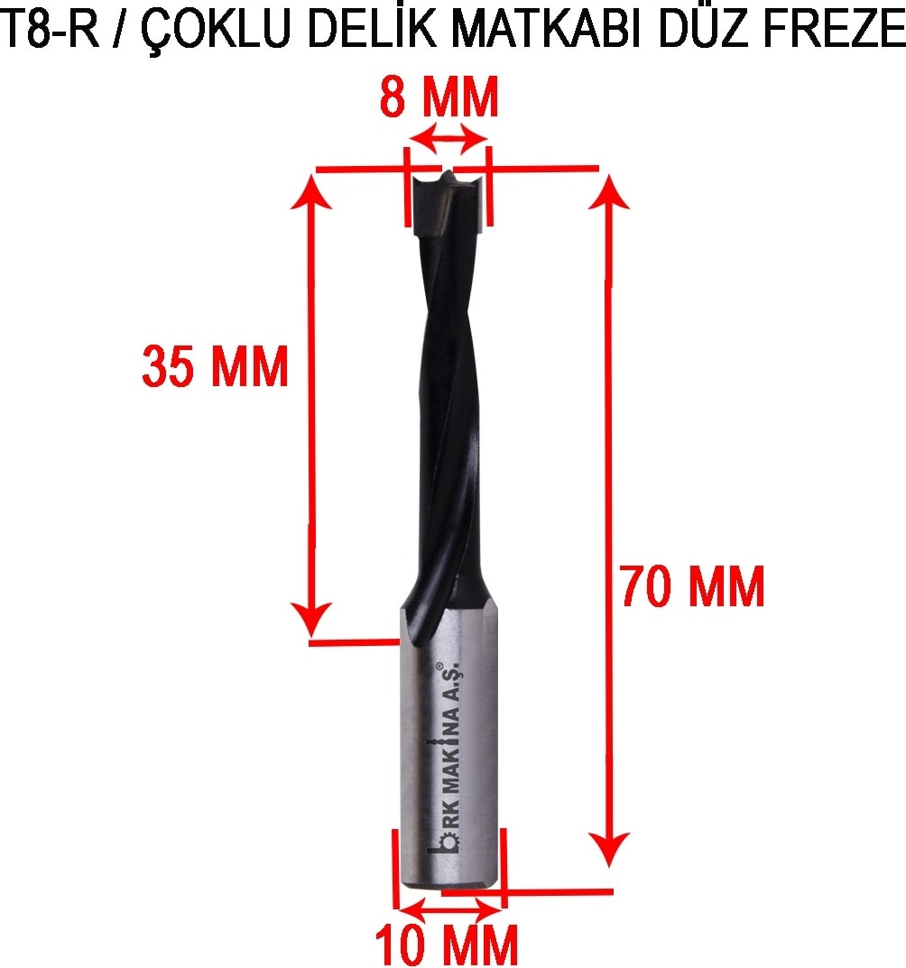 BOSCH 8 mm Sağ Çoklu Delik Matkabı Freze