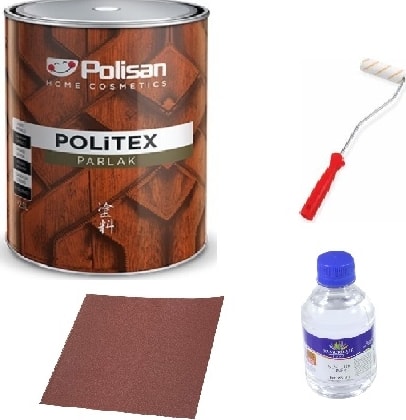 Politex Parlak Renksiz 1 Lt. Boya Seti ( Parmak Rulo 10 C
