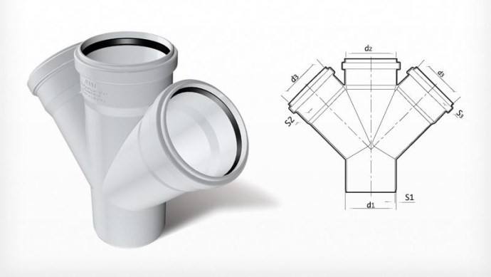 Boru Pvc 100X70 Çift Çatal