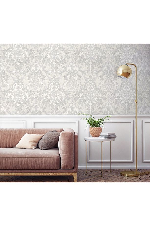 Ephes 1002-7 Damask büyük, Simli Duvar Kağıdı 10m²