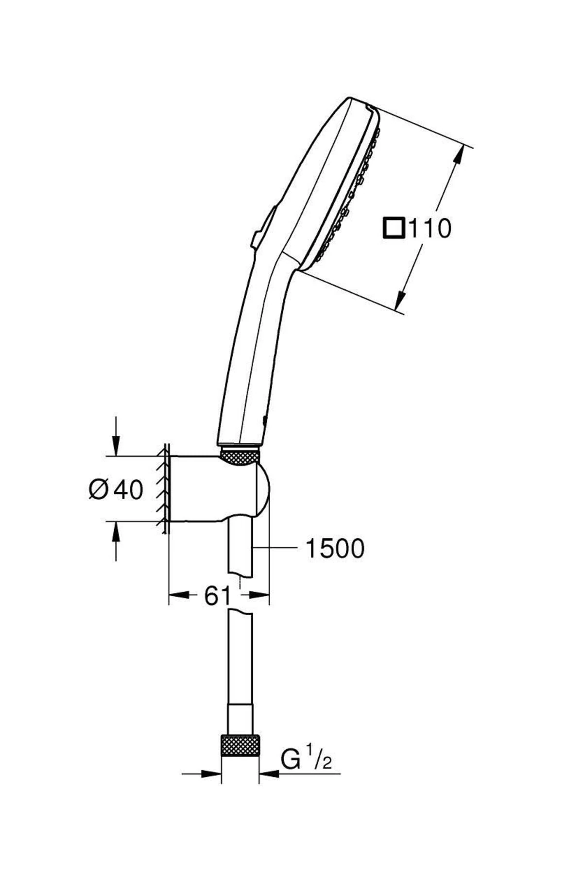 Tempesta Cube 110 El Duşu Seti Rain,jet,massage - 27588003