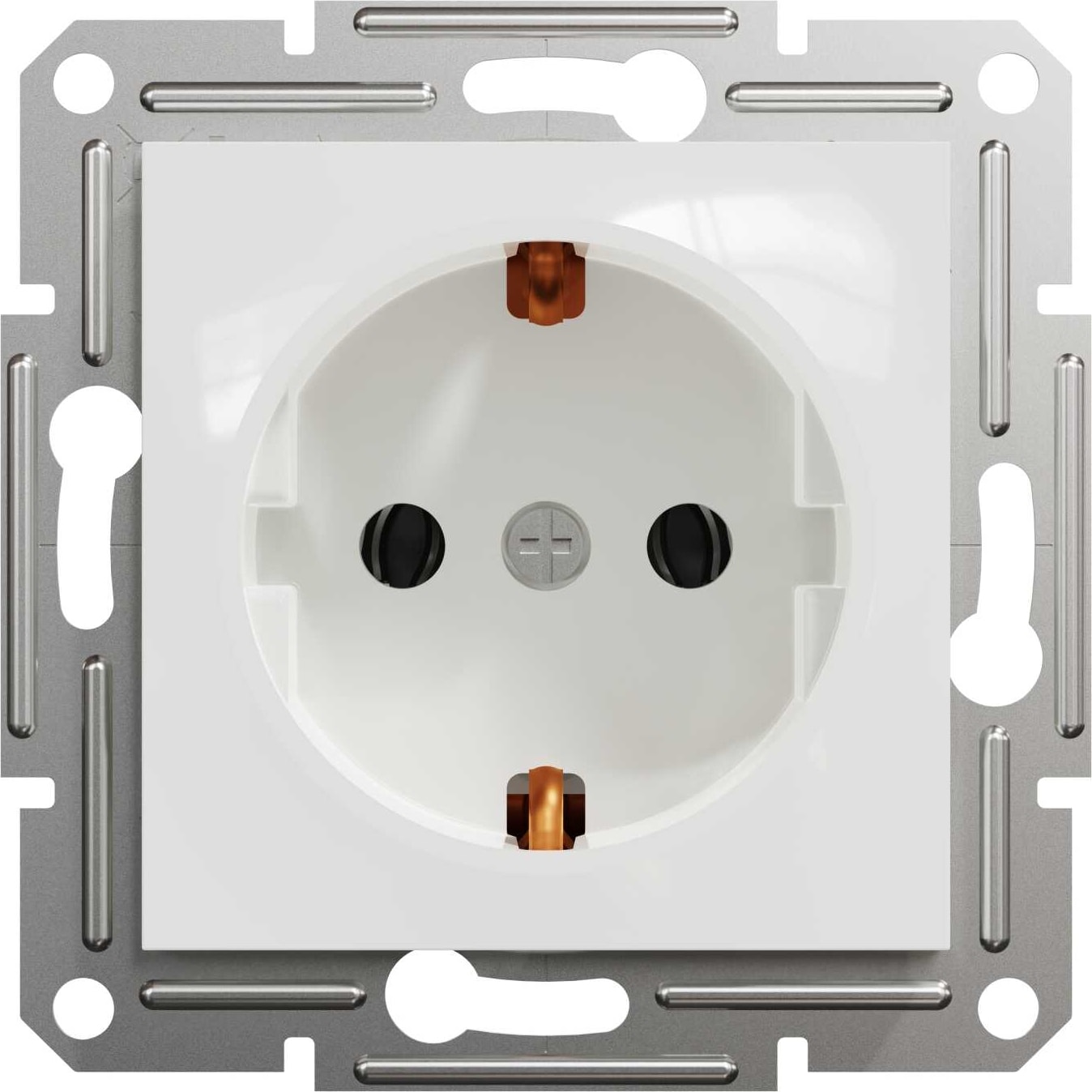 EPH2900121 -  Asfora Topraklı Priz – Beyaz - Çerçeveli