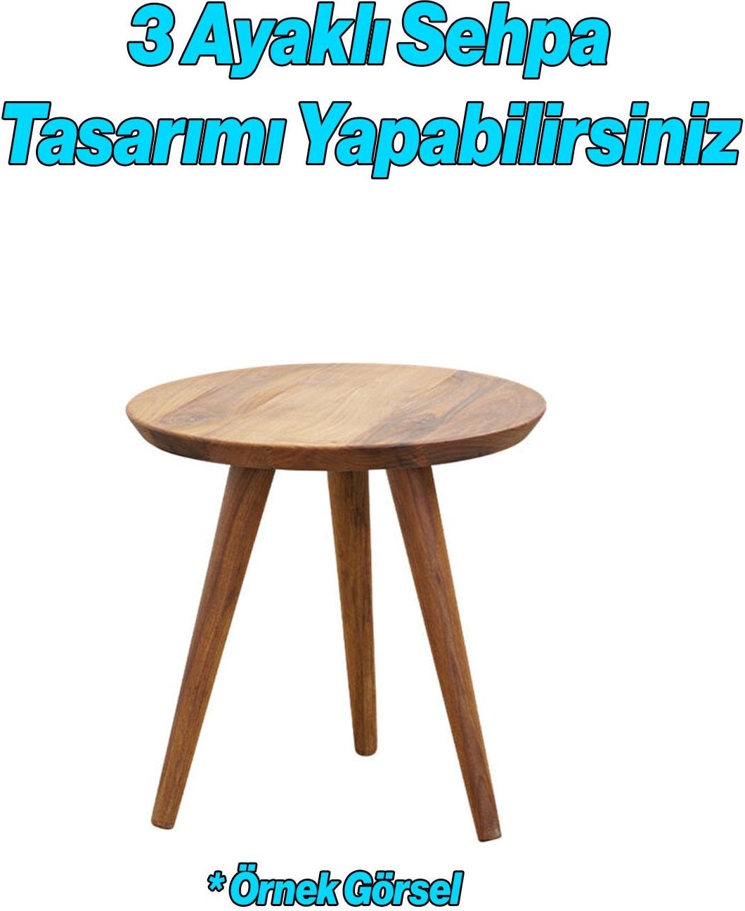 Ahşap Mobilya Ayağı 3 Adet Aparatlı 40 cm Sehpa Zigon Orta Masa Puf Tabure Tv Ünitesi Ayakları M8