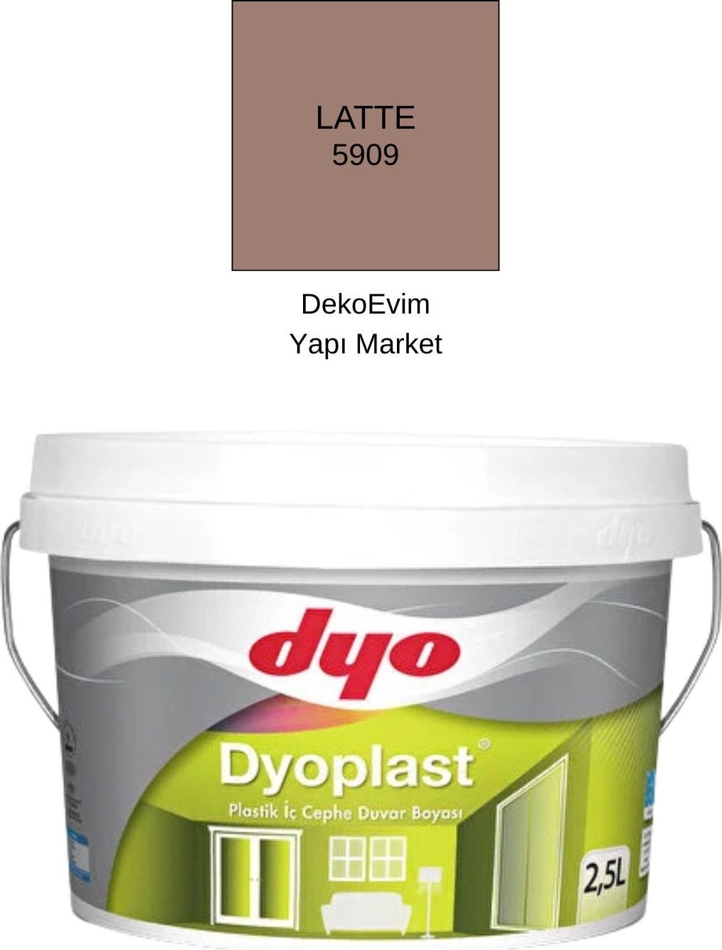 plast Plastik Iç Cephe Duvar B. Latte 2,5 Lt.
