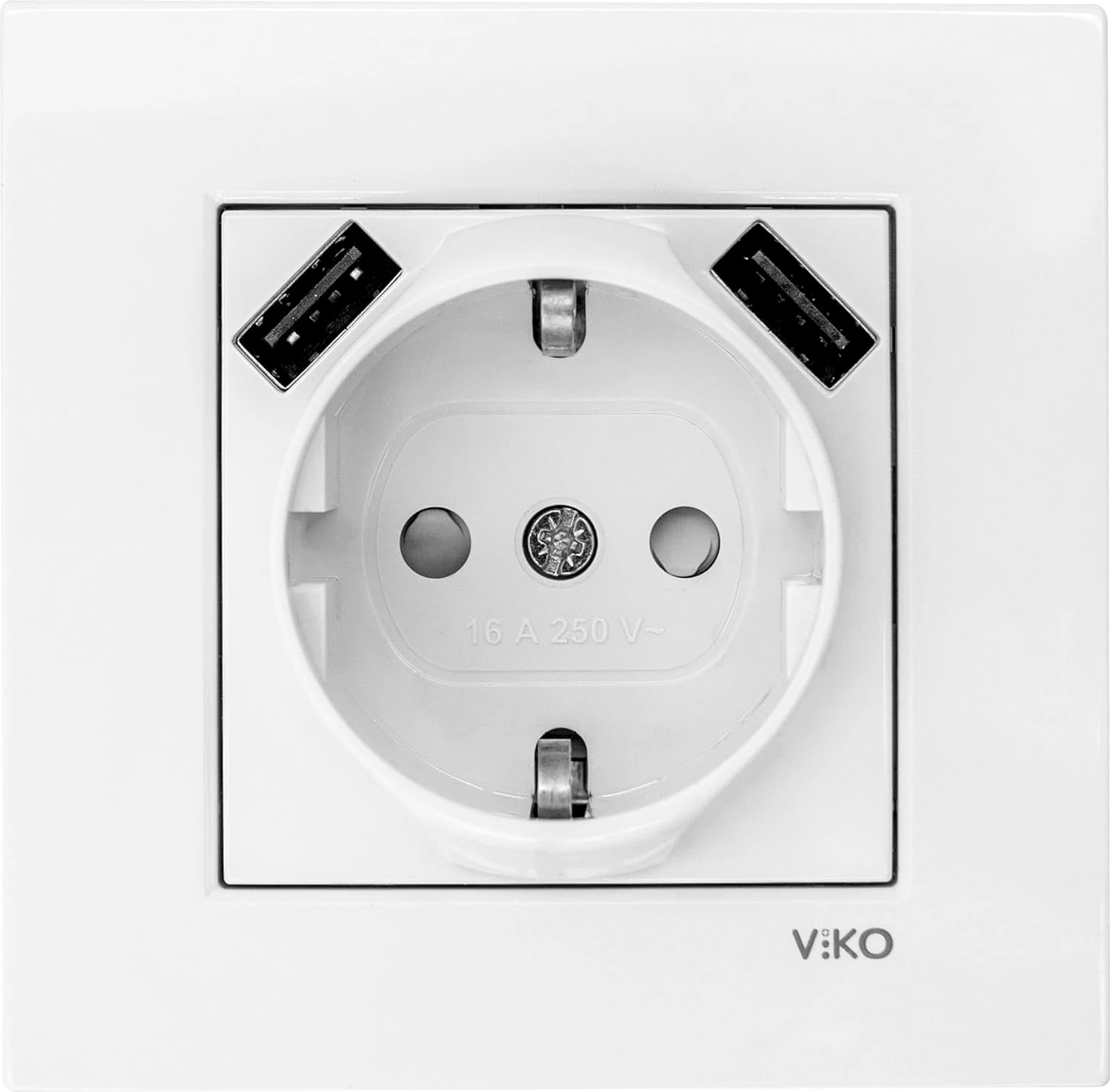 Karre Beyaz 2 Usb'li Topraklı Priz