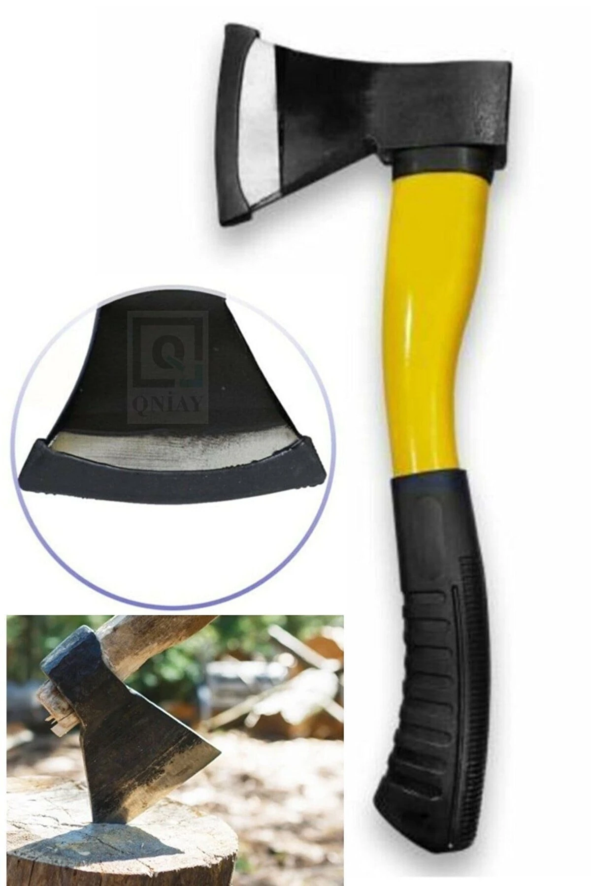 Fiber Saplı Balta Nacak Kamp Odun Kesme - Kırma Budama Kemik Kesme Bölme