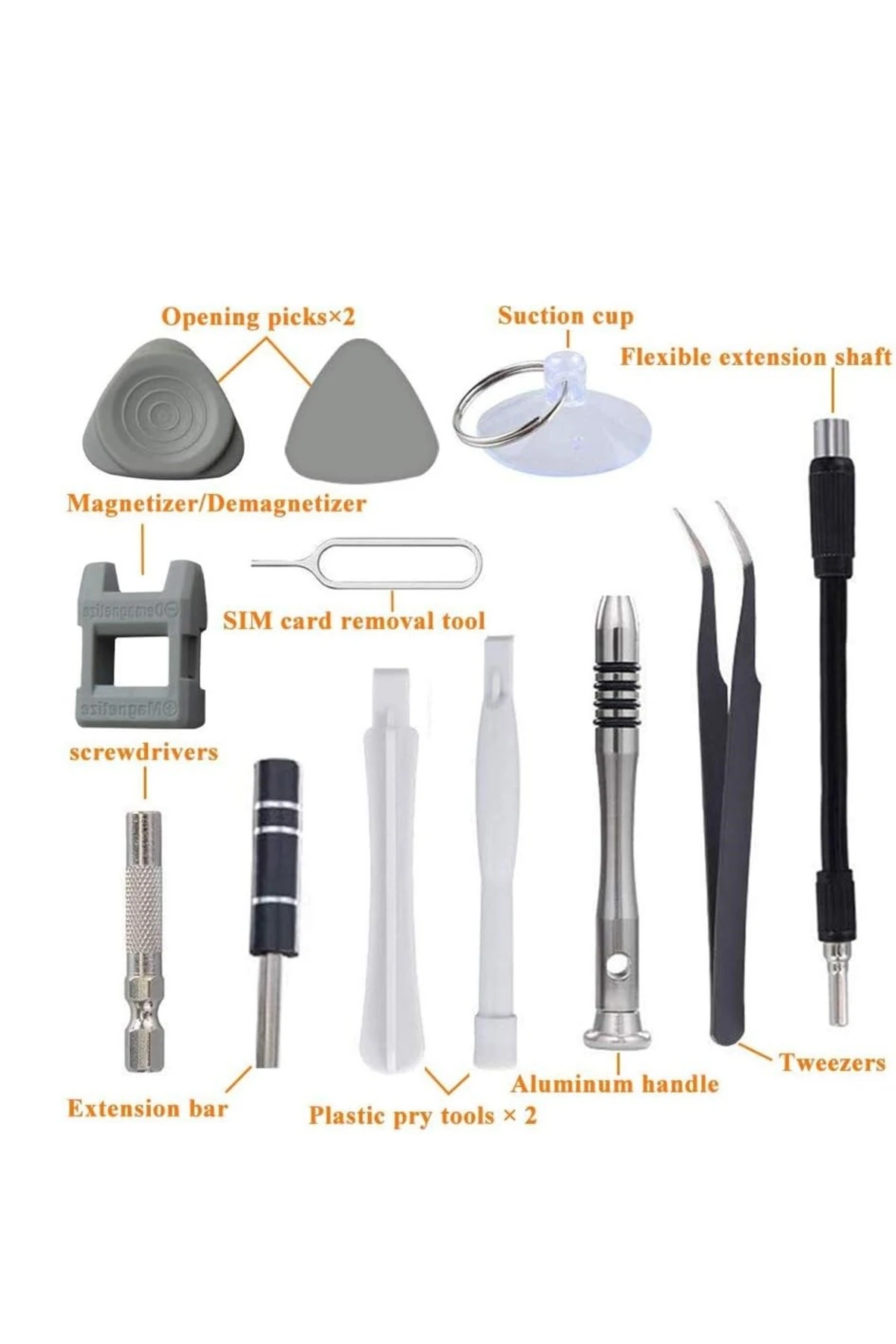 115 Parça Manyetik Tornavida Seti – Profesyonel Onarım Kiti, Laptop, Telefon, Saat Tamiri İçin