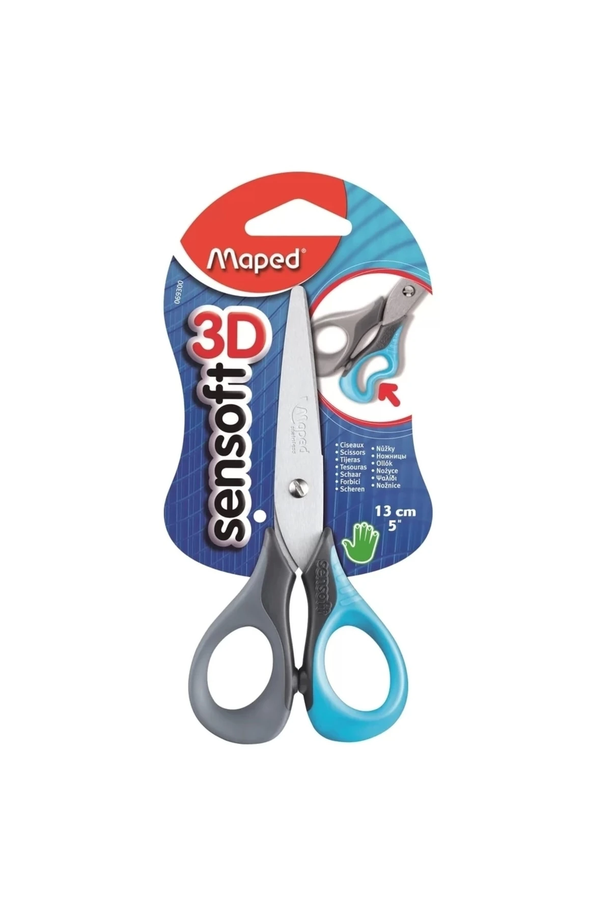 Security Craft Scissors, 13 cm, Round, Assorted