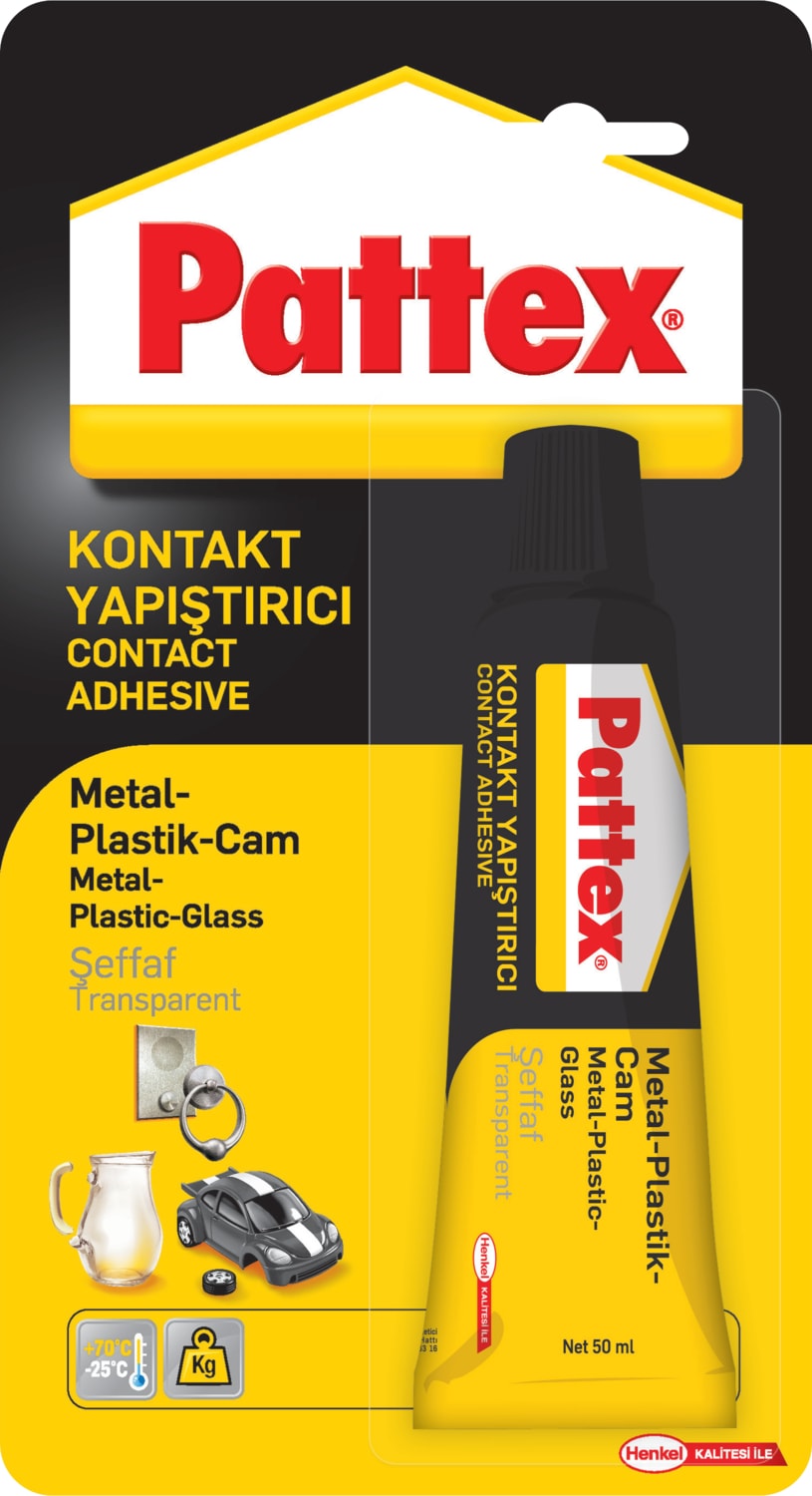 Pattex Şeffaf Poliüretan ( Metal , Plastik , Cam ) Kontakt Yapıştırıcı 50 gr