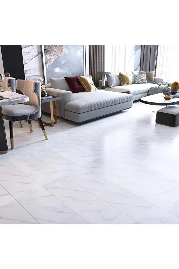 6 Adet 30cm x 60cm Yapışkanlı Colored-605 Floor Pvc Panel Yer Zemin Kaplama Paneli Arkası Kauçuklu