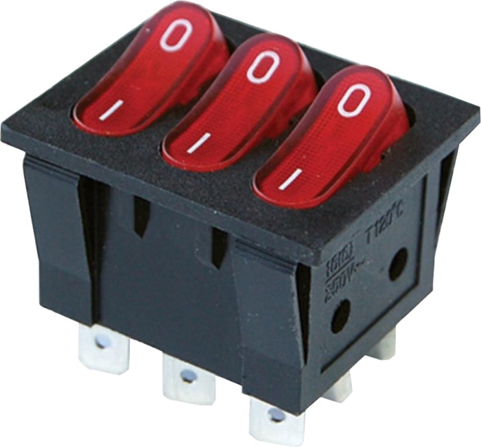 Üçlü Işıklı Anahtar On-Off 9p (IC-135)