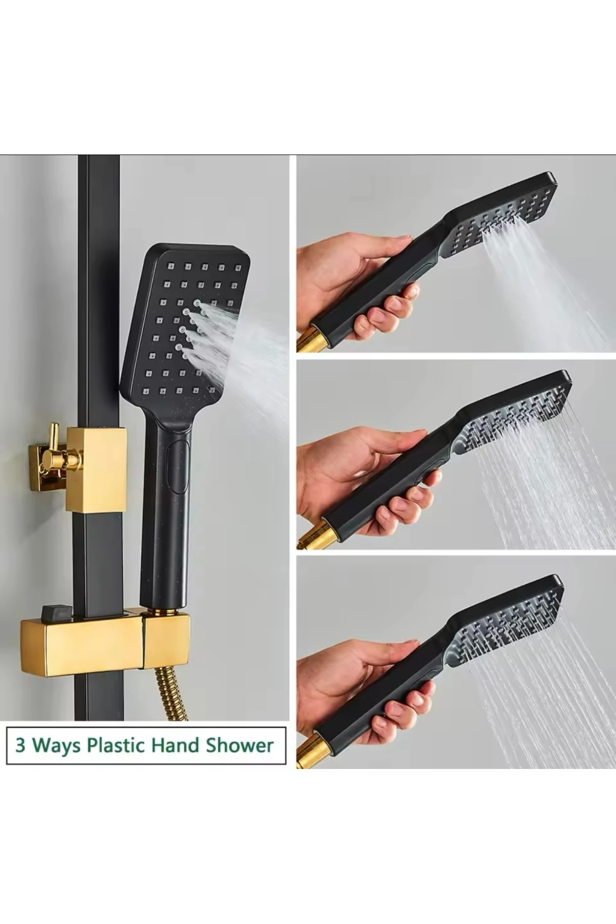 Duş Seti Duş Başlıgı Duş Sistemi Akıllı Duş Bataryası (ELEKTİRİKSİZ DİJİTAL GÖSTERGE)