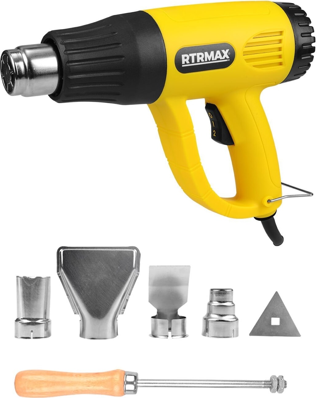 RTM303ASET Sıcak Hava Tabancası 2000 W 3'lü Set - Eldiven-Falçata Maket Bıçağı