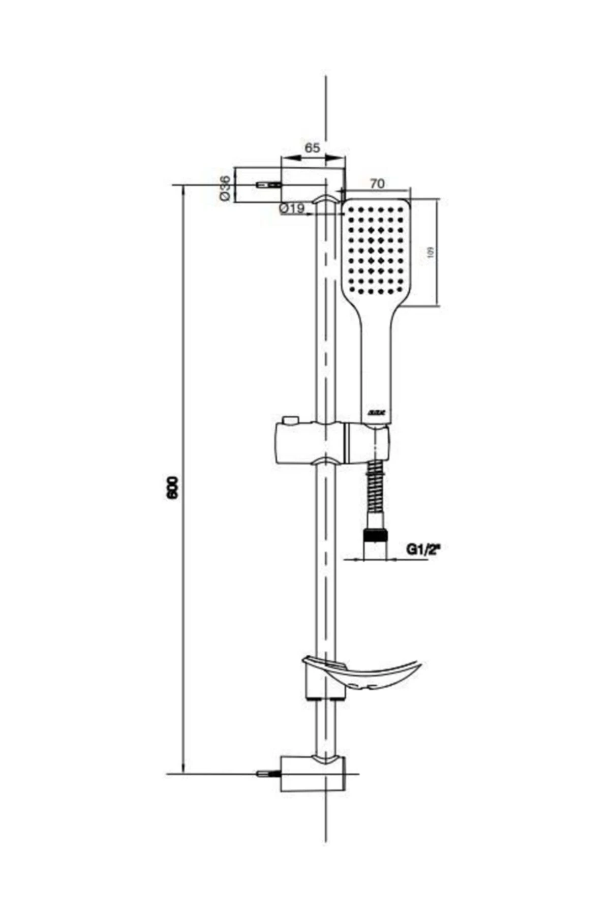 Tiera Banyo Bataryası 469+Tiera Sürgülü Banyo Duş Takımı 029  2'li Set