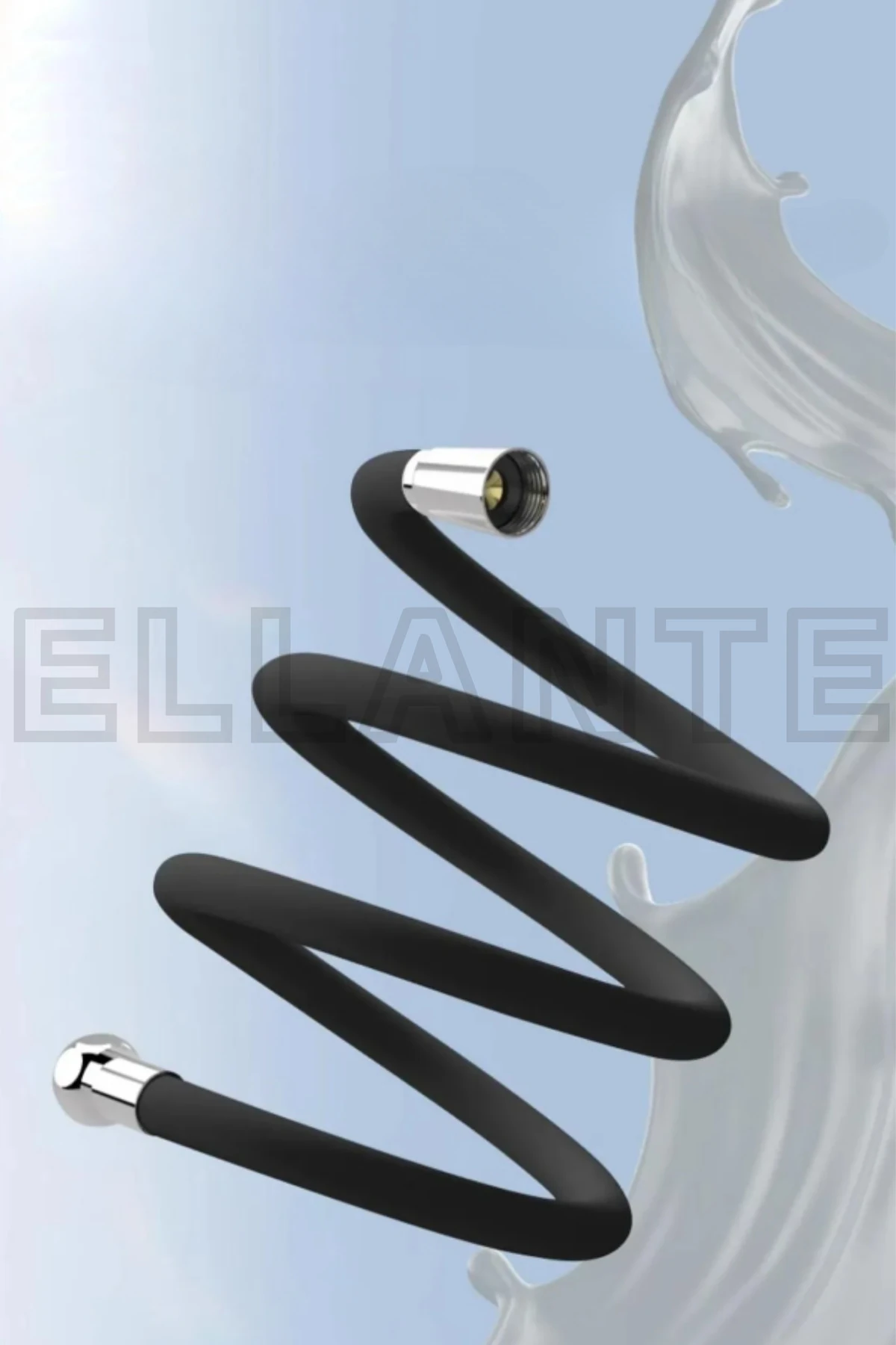 150cm Modern SİYAH Pvc Duş Hortumu, Esnek Ve Patlamaya Dayanıklı - Paslanmaz Banyo Hortumu