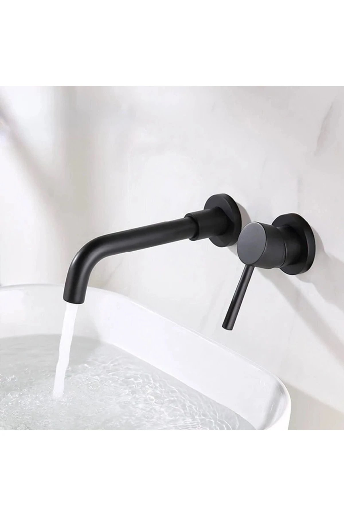 Duvardan Ankastre Lavabo Bataryası Siyah Kda101-b