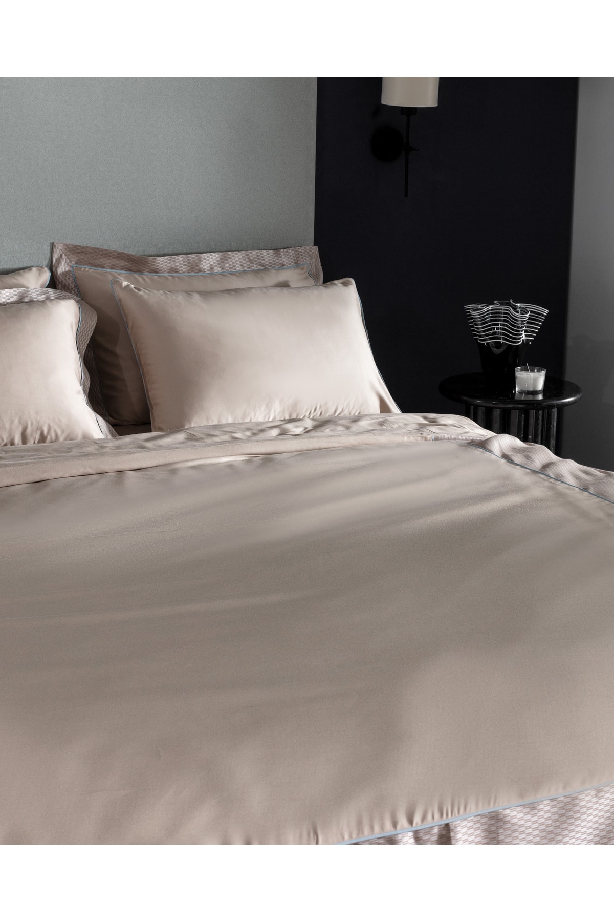 Calore King Size Bambu Saten Nevresim Takımı - Bej