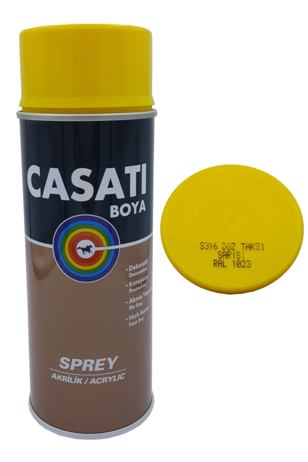 Akrilik Sprey Boya Taksi Krom Sarısı Ral-1023 400 ml