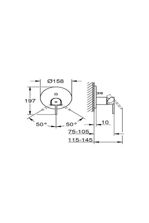 Plus Ankastre Banyo Duş Bataryası - 24060Al3