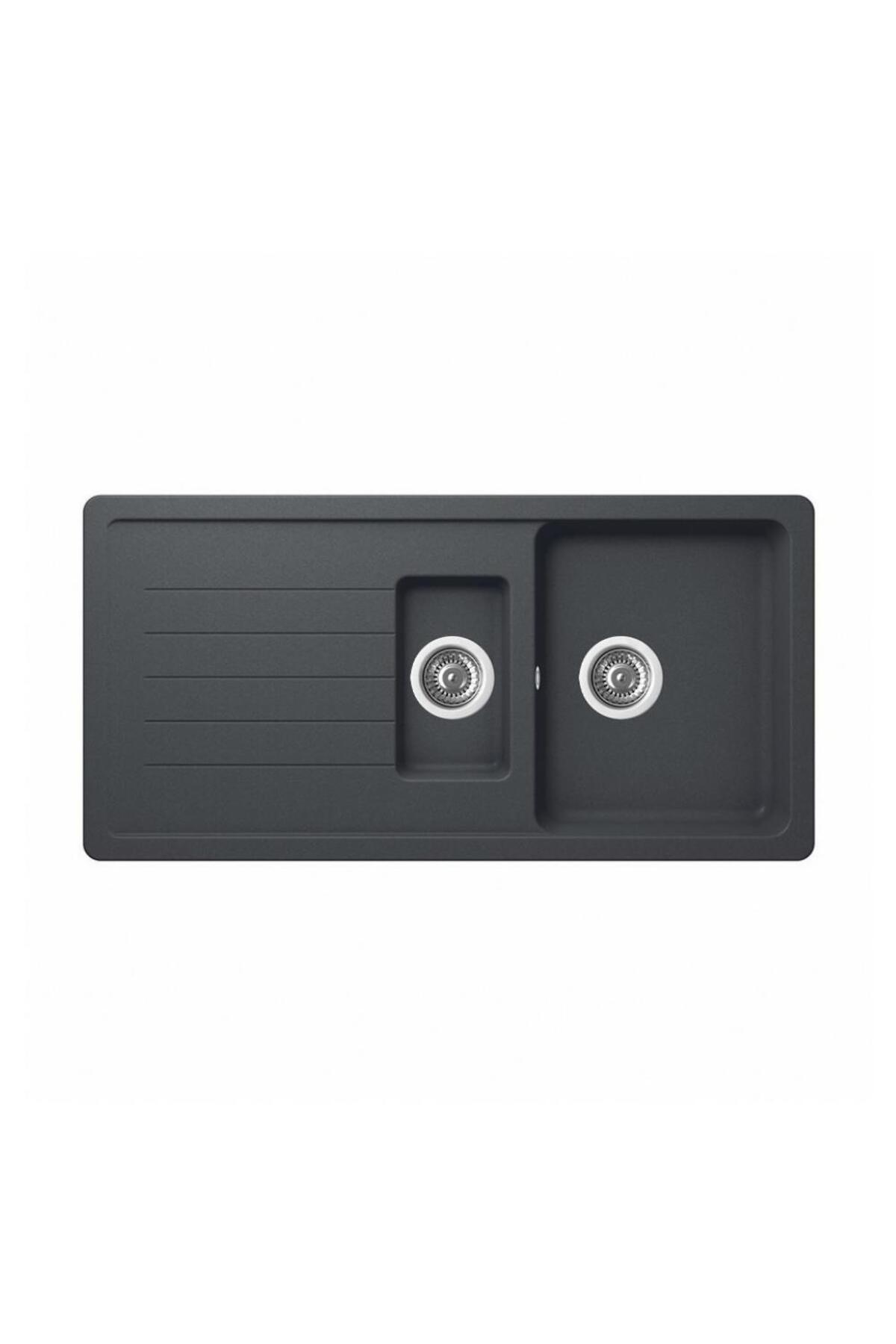Valente D-150 L Granit Evye, 1,5 Hazne, Siyah renk