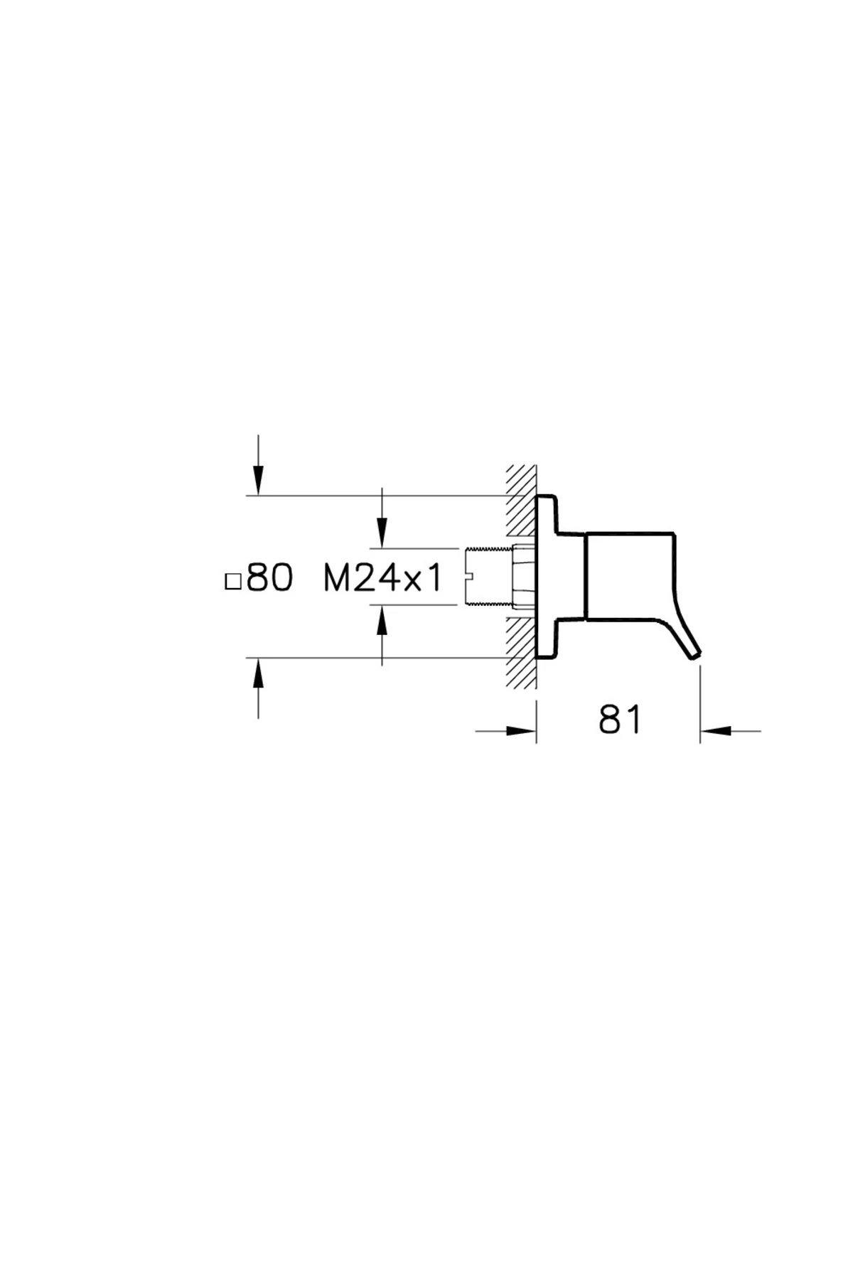 Stop Valf, Memoria, Ankastre (Sıva Üstü Grubu) A41454