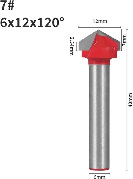 6X12X120 Nxwınd 3D V Tipi Planya Kesici Bit Yönlendirici Bit Cnc Katı Karbür Kesiciler Ağaç Işleme Freze Kesicisi Ahşap Bit Yüz Mill (Yurt Dışından)