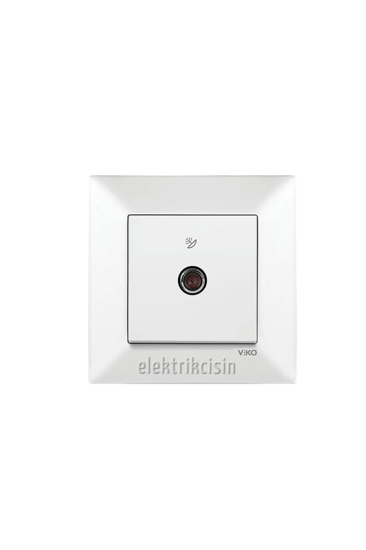 Meridian Beyaz Uydu Prizi F Konnektörlü (geçişli) (çerçeve Dahil) 5 Adet