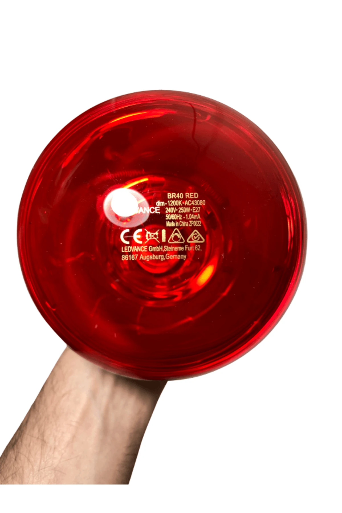 Ledvance 250w Infrared Ampul Br40 E27 Isıtıcılı Lamba Kırmızı Işık (8 Adet)