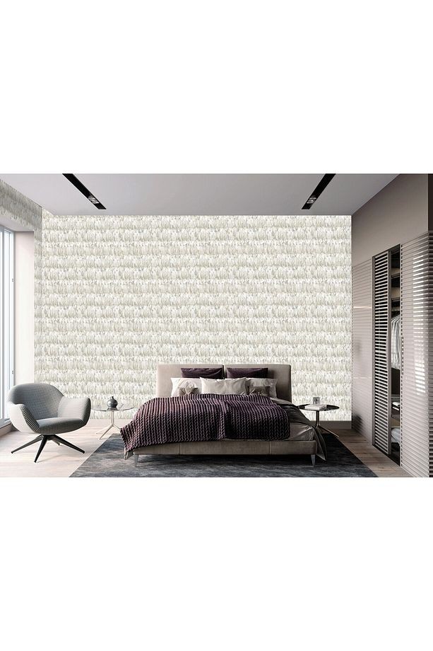 Tropicano Modern Kuş Tüyü Desenli Duvar Kağıdı 9913-2, Bej | Ce, Iso 9001, Iso 10002, Iso 14001