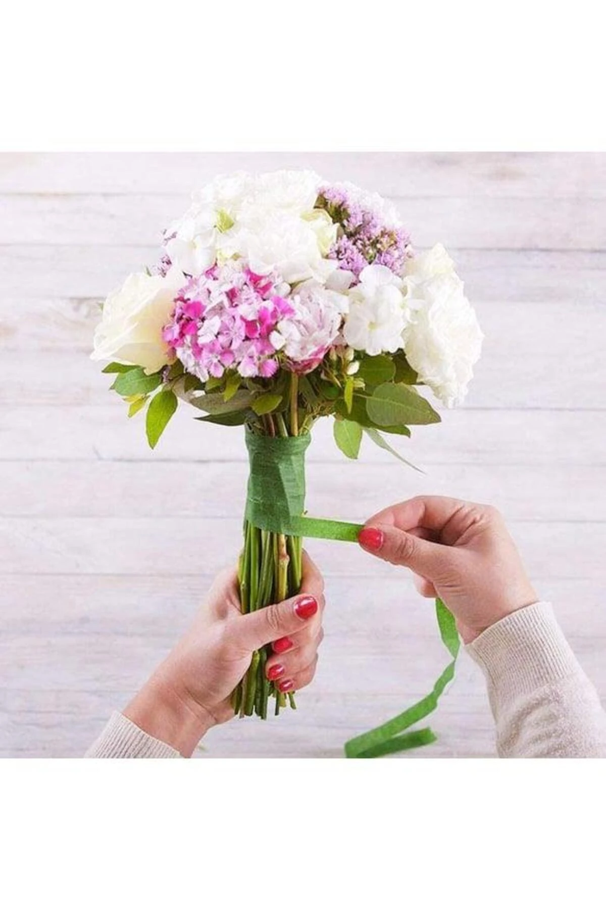 Çiçekçi Bandı 40 metre Yeşil Renk Yapay Çiçek Latex Köpük Çiçek Sapı Sarma Yeşil Bant