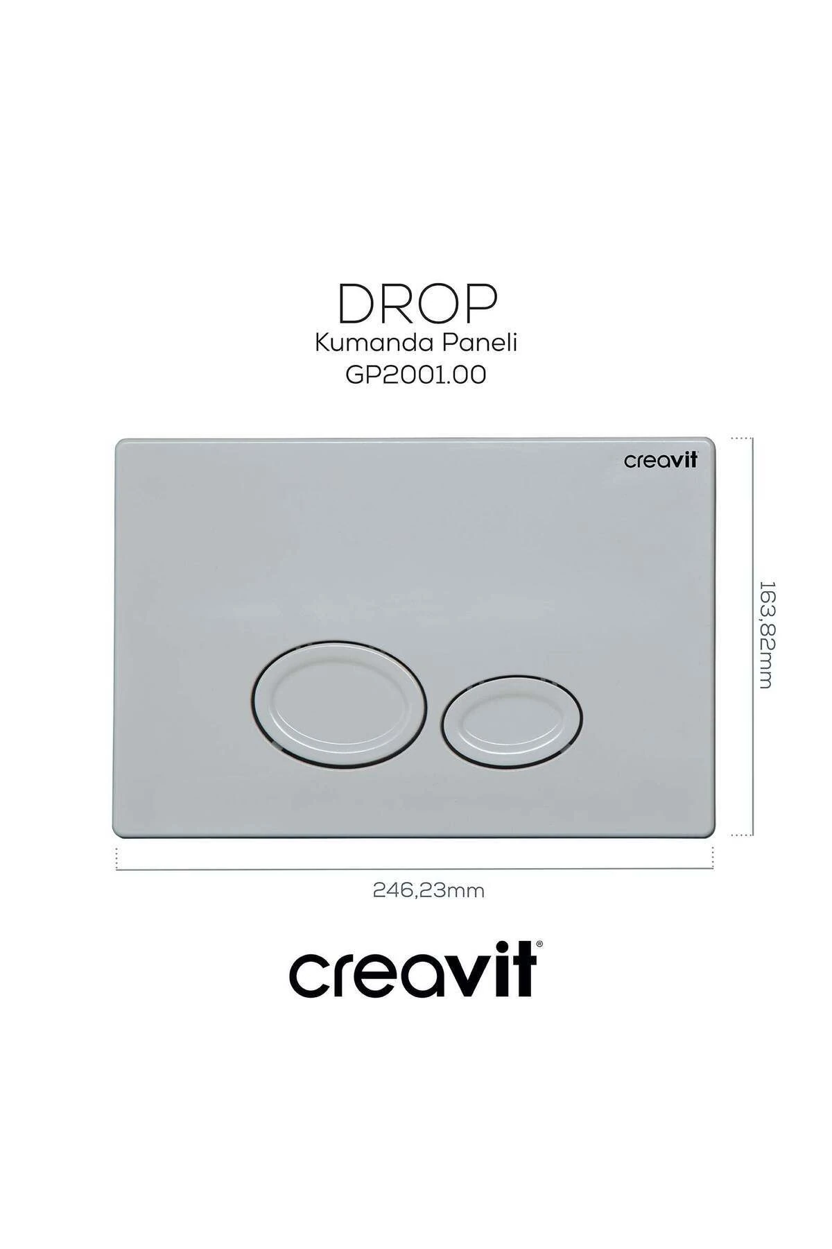 Drop Beyaz Askı Rezervuar Kumanda Paneli