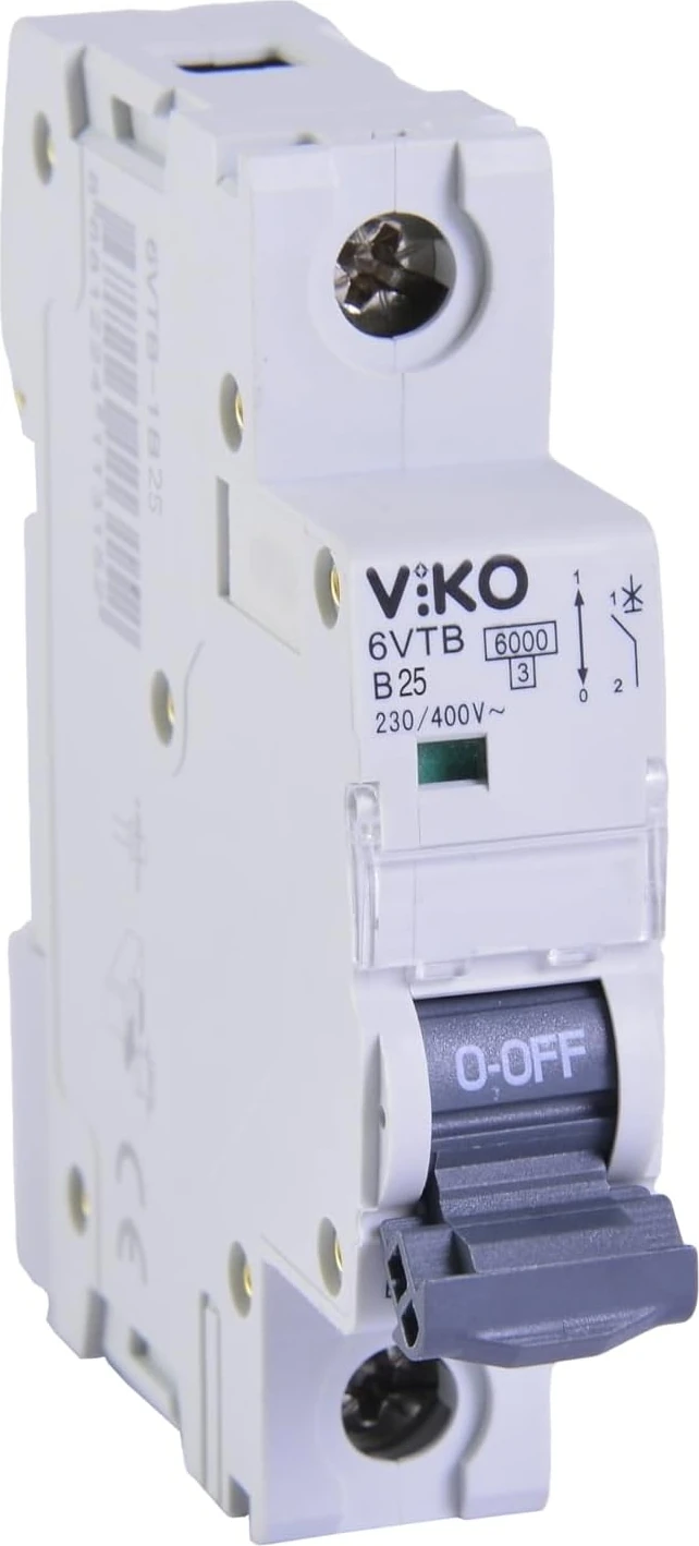 6VTB-1B25 Otomatik Sigorta 6ka B Tipi 1 Kutup 25A