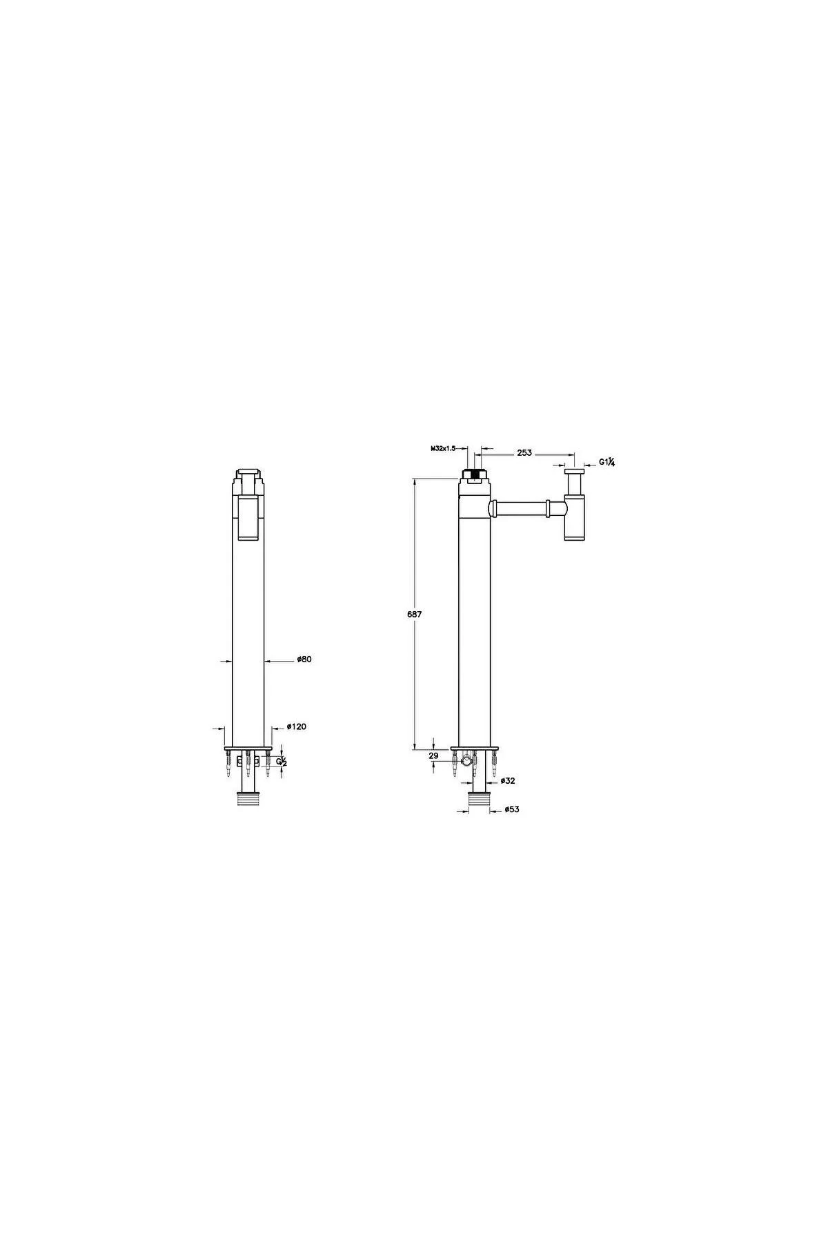 Origin Yerden Sifon Mat Siyah A4516136WTC