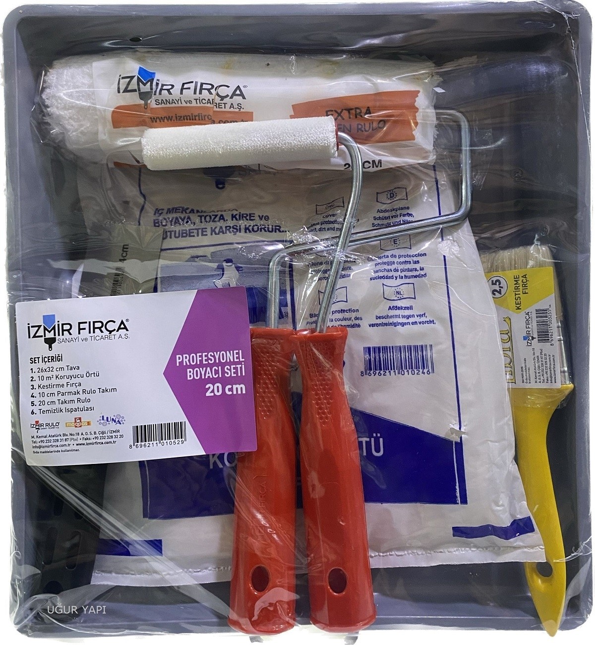 Fit Silikonlu İç Cephe Boyası 3.5 Kg ve  Fit Extra Tavan Boyası 3.5 Kg ve İzmir Fırça Boyama Seti
