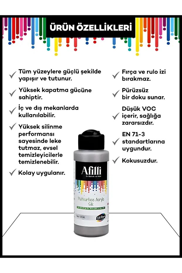 Afilli Multisurface Akrilik Mat 120 ml - Beyaz